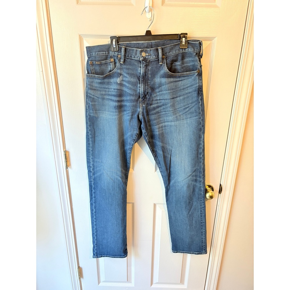 Polo Ralph Lauren Hampton Relaxed Straight Jeans Mens 36x34 Blue Denim